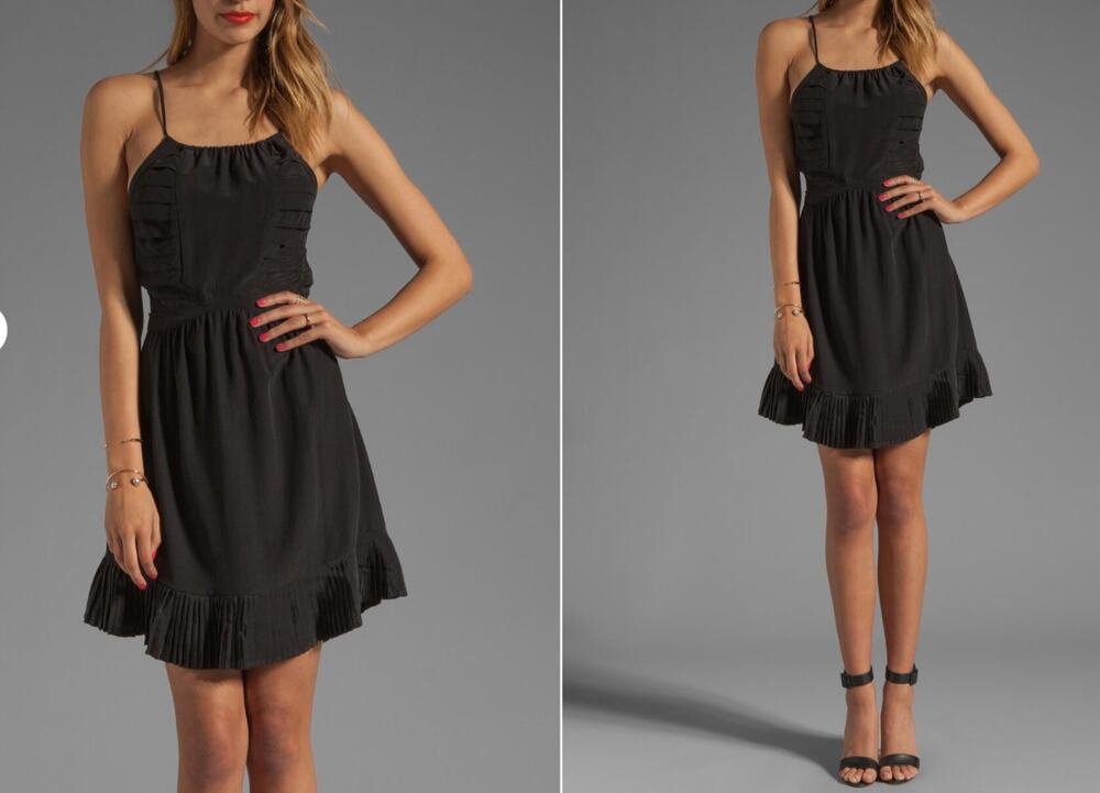 PJK Patterson J. Kincaid x the man repeller SILK Pleated Dress S